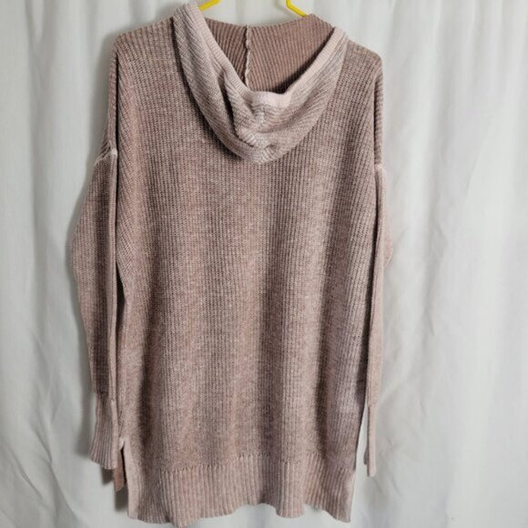 American Eagle Outfitters Hoodie Knit BOHO neutral Beige XS relaxed cozy slouchy - Picture 2 of 11